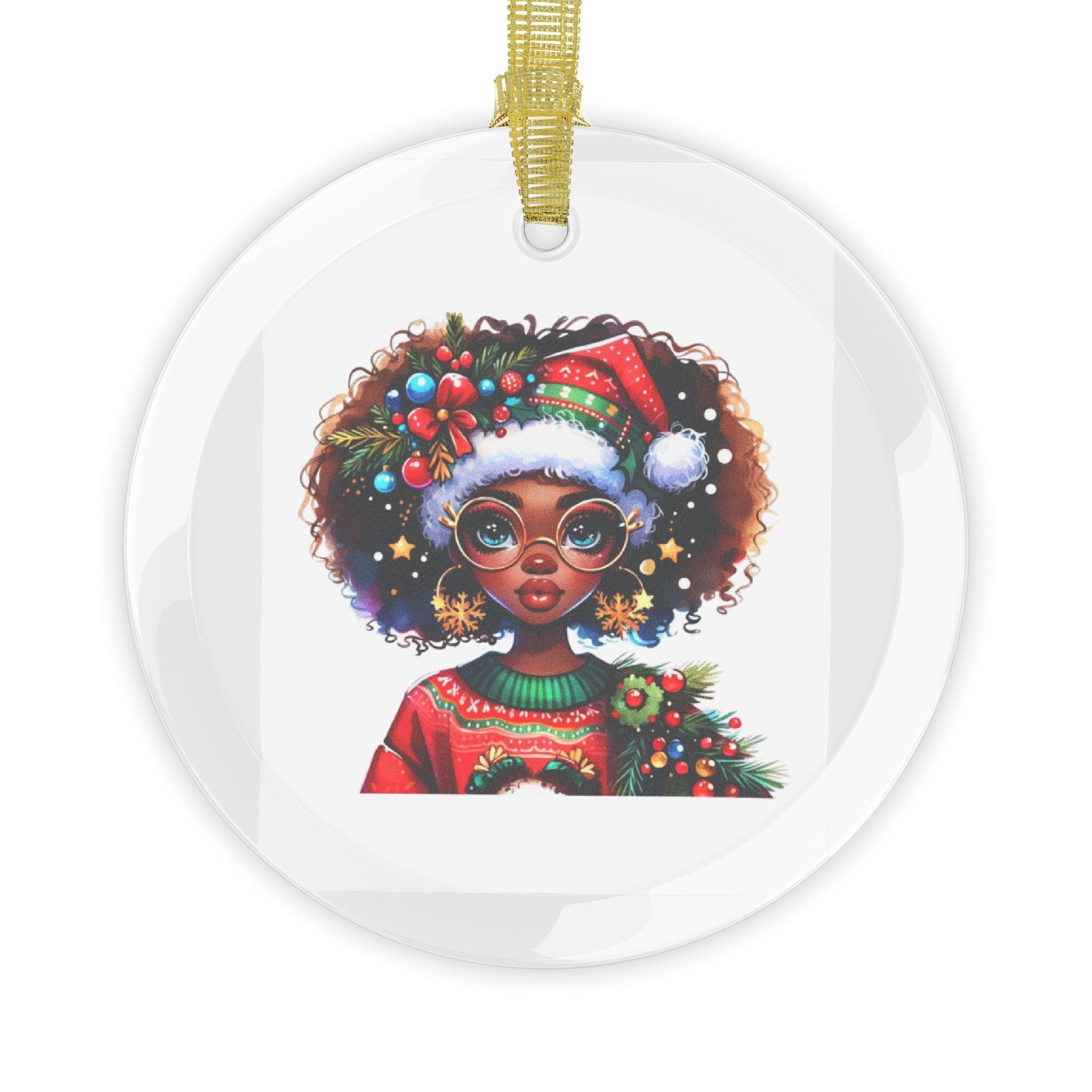 Queens of Christmas Glass Ornament — 2025 Holiday Beauty & Magic