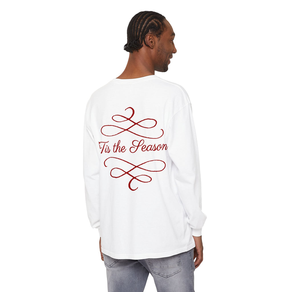 Christmas Family Scene Long Sleeve Tee — "Wrapped in Love This Christmas"