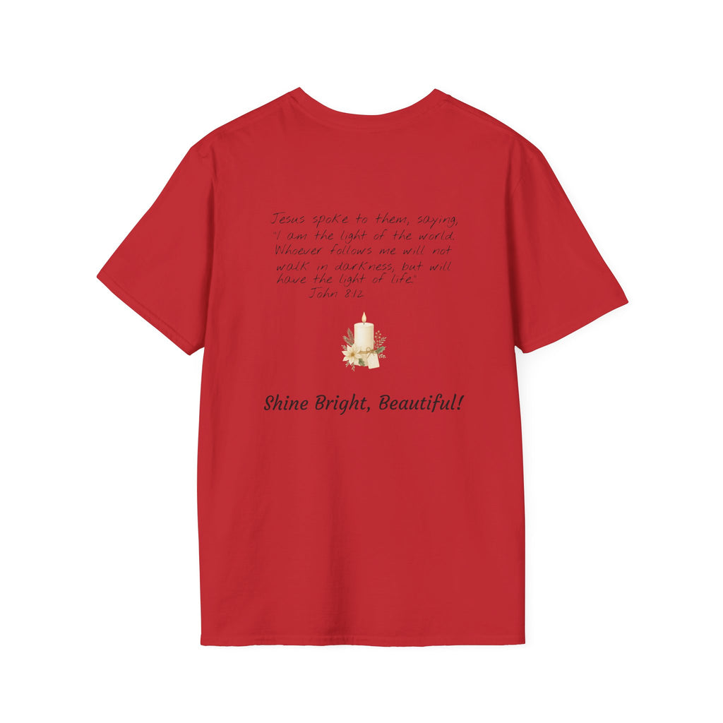 Queens of Christmas Cozy T-Shirt — “Jesus Is the Light of the World”
