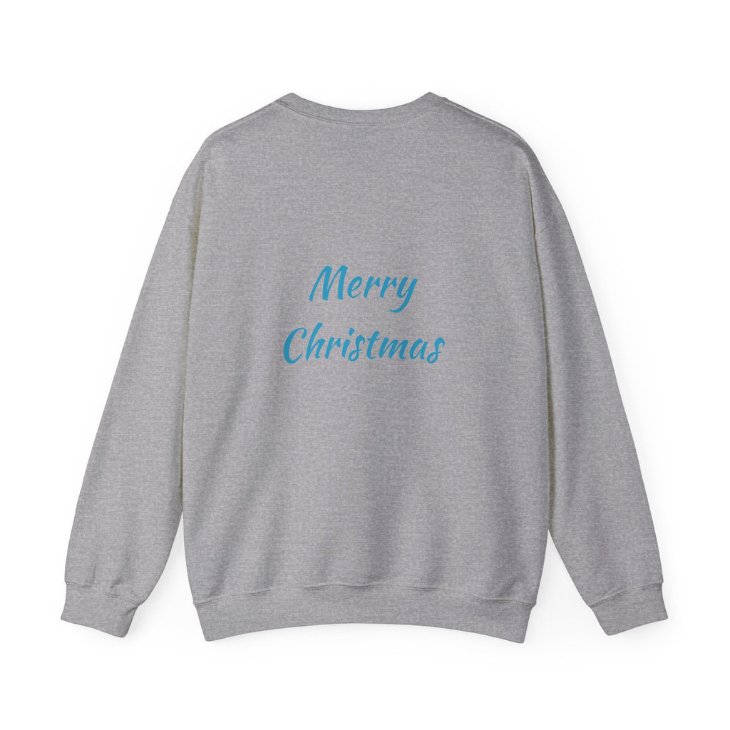 Christmas Sweatshirt - Blue Santa Claus Holiday Crewneck