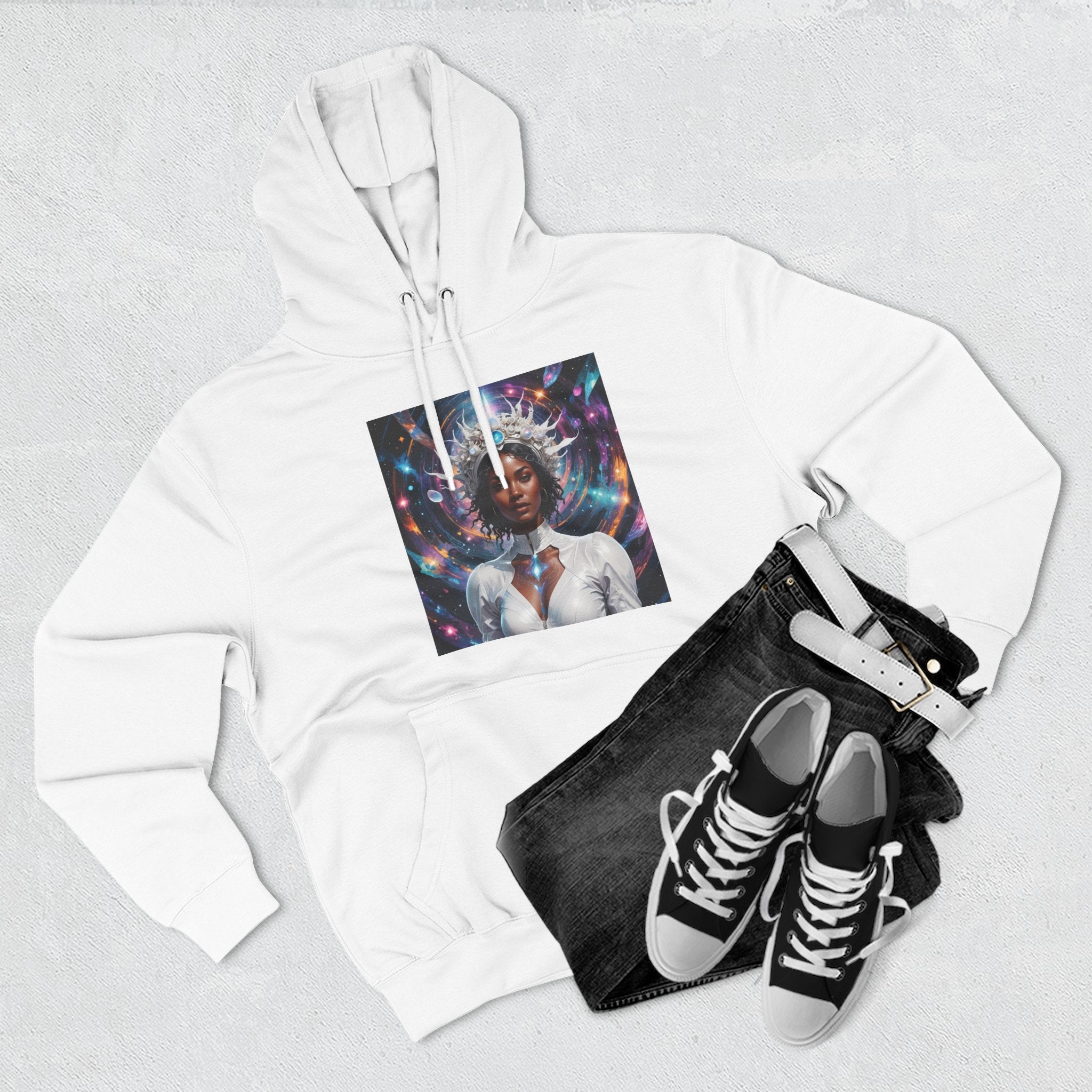 Stardust Soul Three-Panel Fleece Hoodie | Cosmic Art Pullover, Inspirational Gift, Unique Hoodie for Women, Spiritual Apparel, [...]