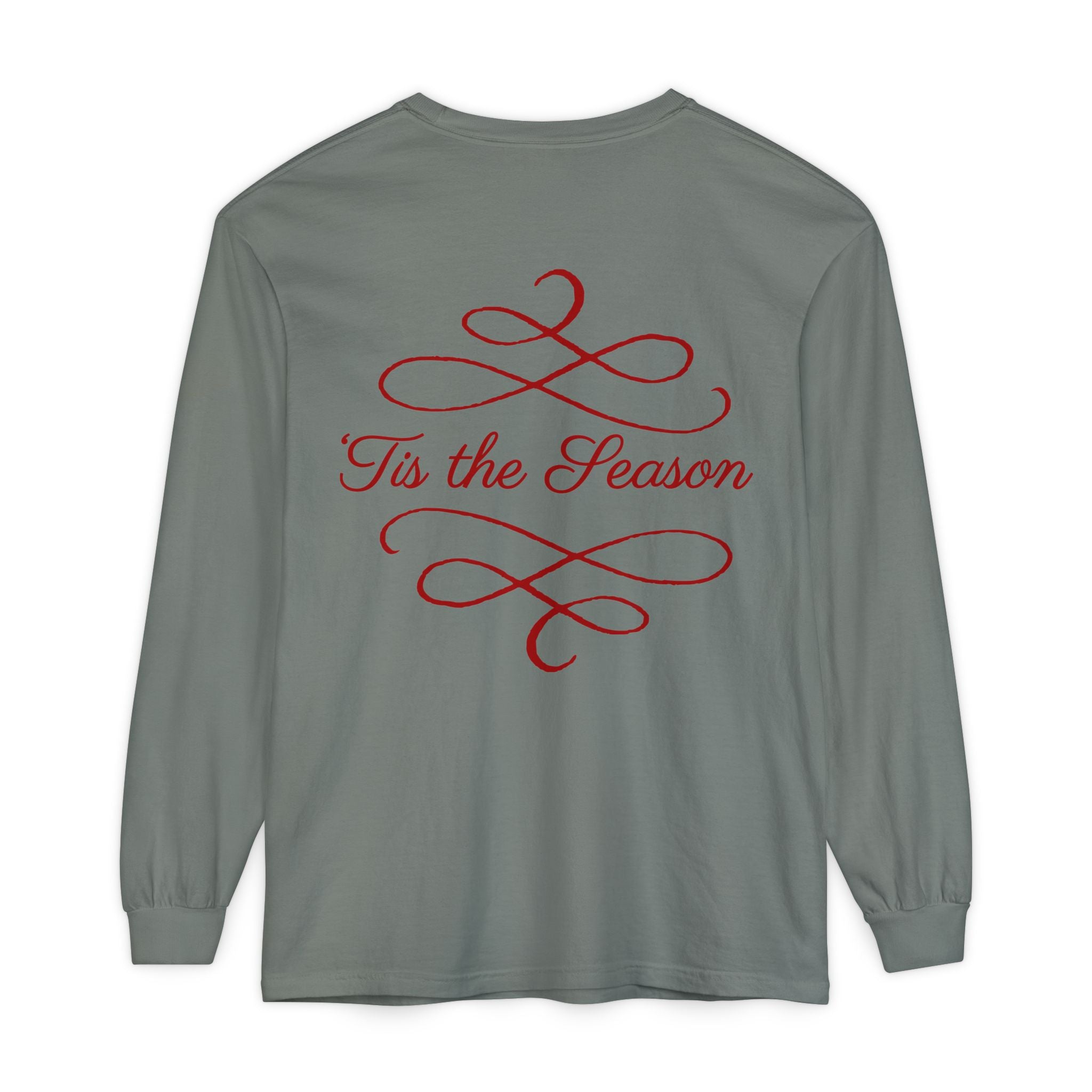 Christmas Family Scene Long Sleeve Tee — "Wrapped in Love This Christmas"