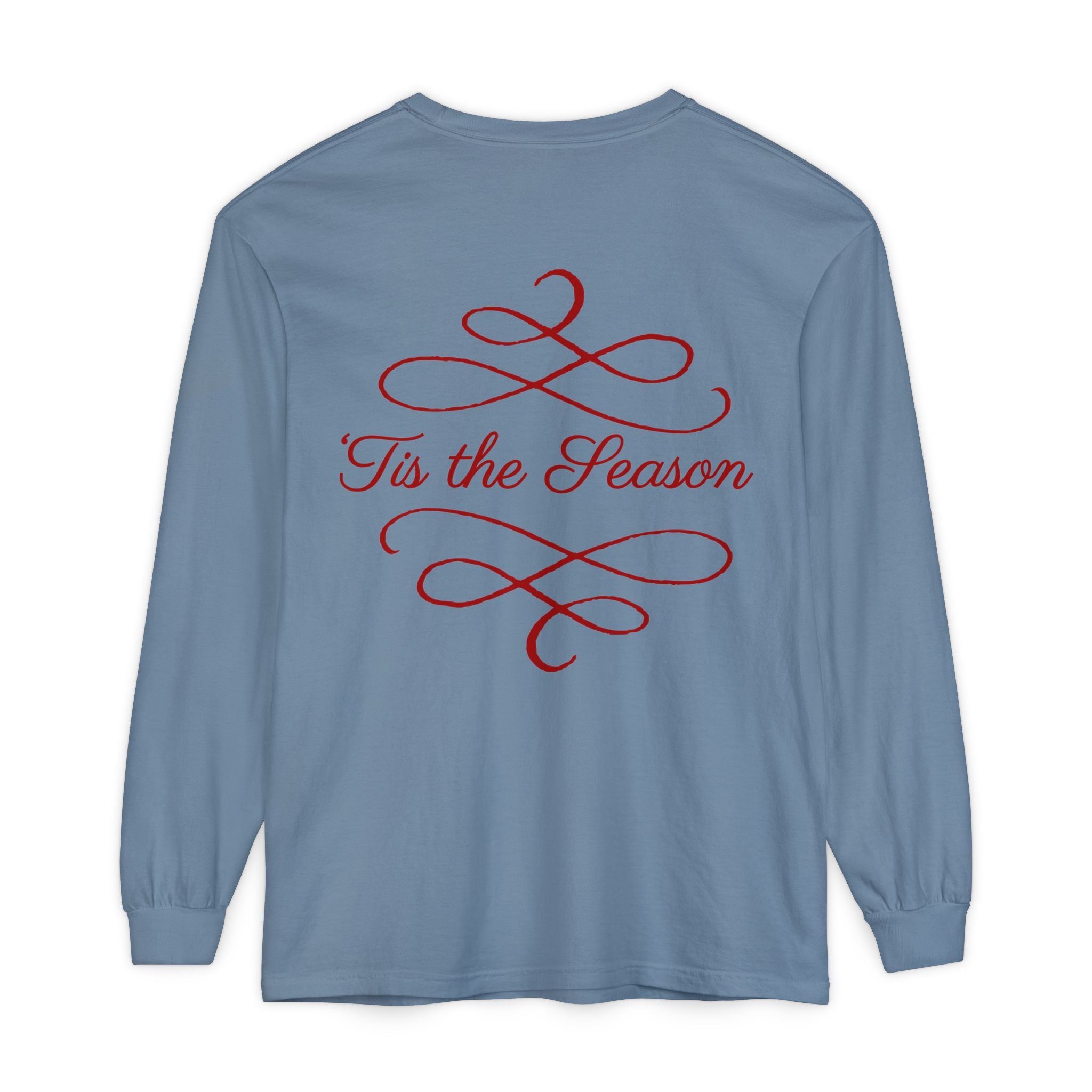 Christmas Family Scene Long Sleeve Tee — "Wrapped in Love This Christmas"