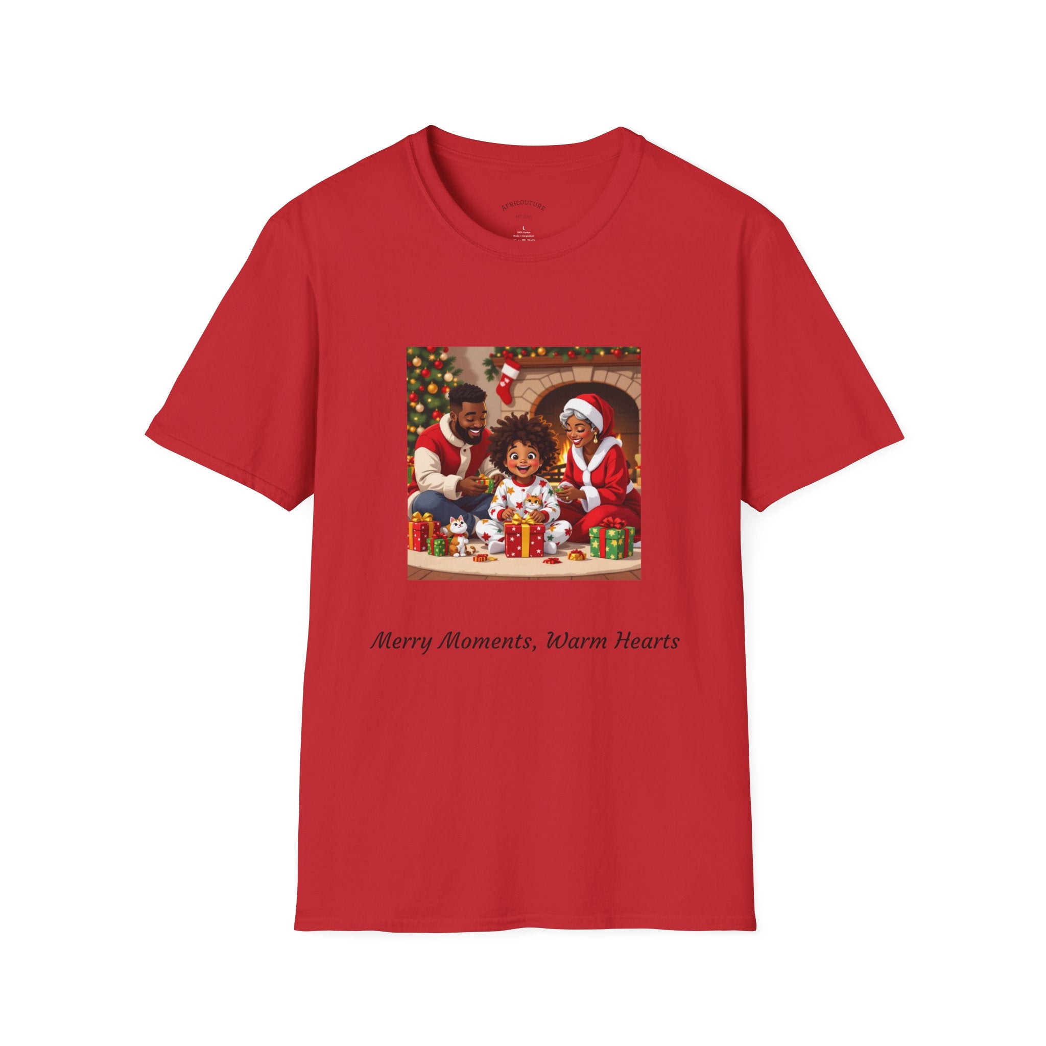 Christmas Family Moments T-Shirt | Softstyle Unisex Tee | Holiday Gift | Merry Moments | Warm Hearts