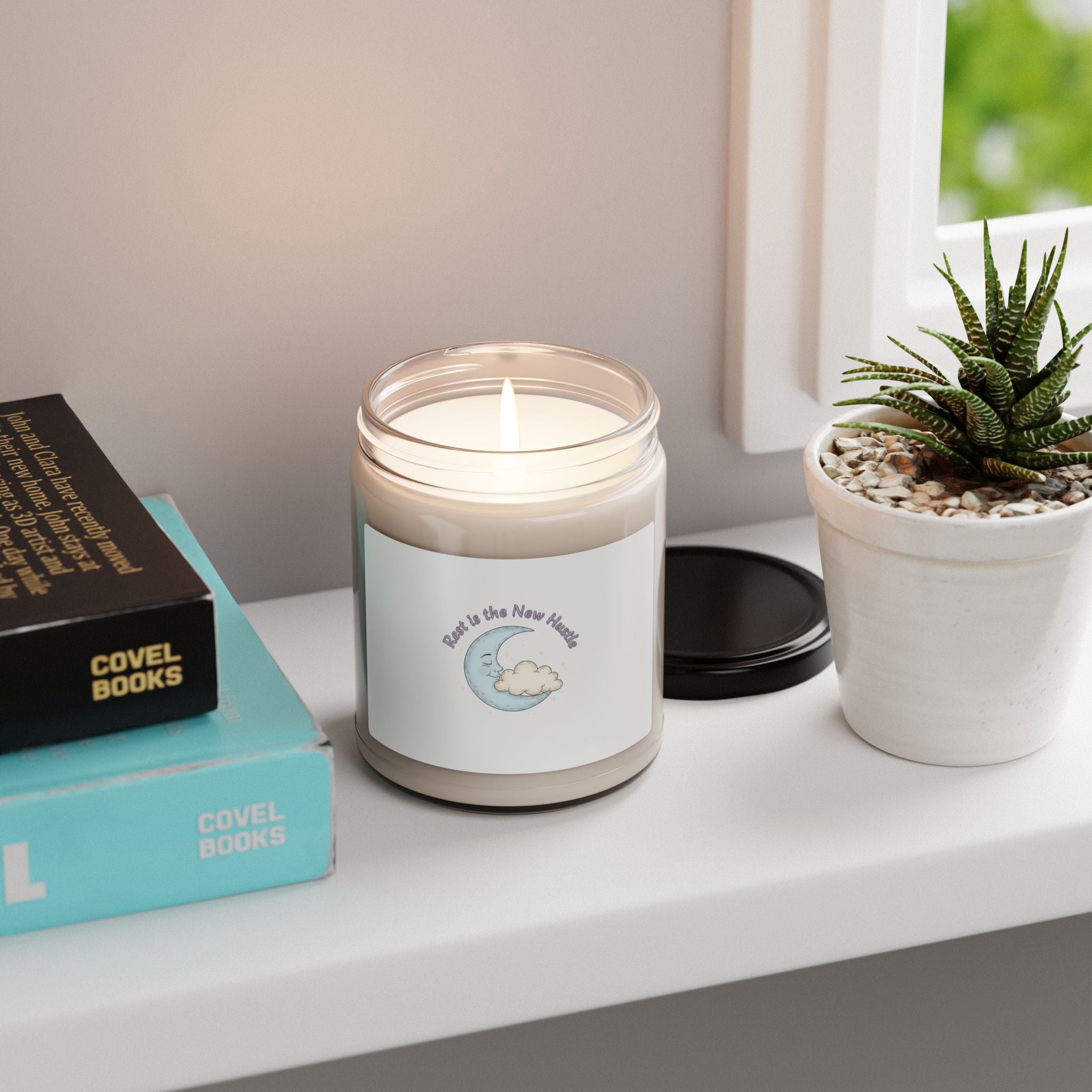 Rest Is The New Hustle Scented Soy Candle — Comfort & Relaxation (9oz)