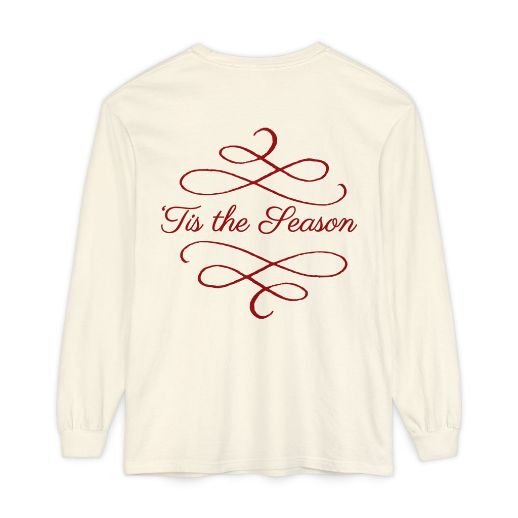 Christmas Family Scene Long Sleeve Tee — "Wrapped in Love This Christmas"