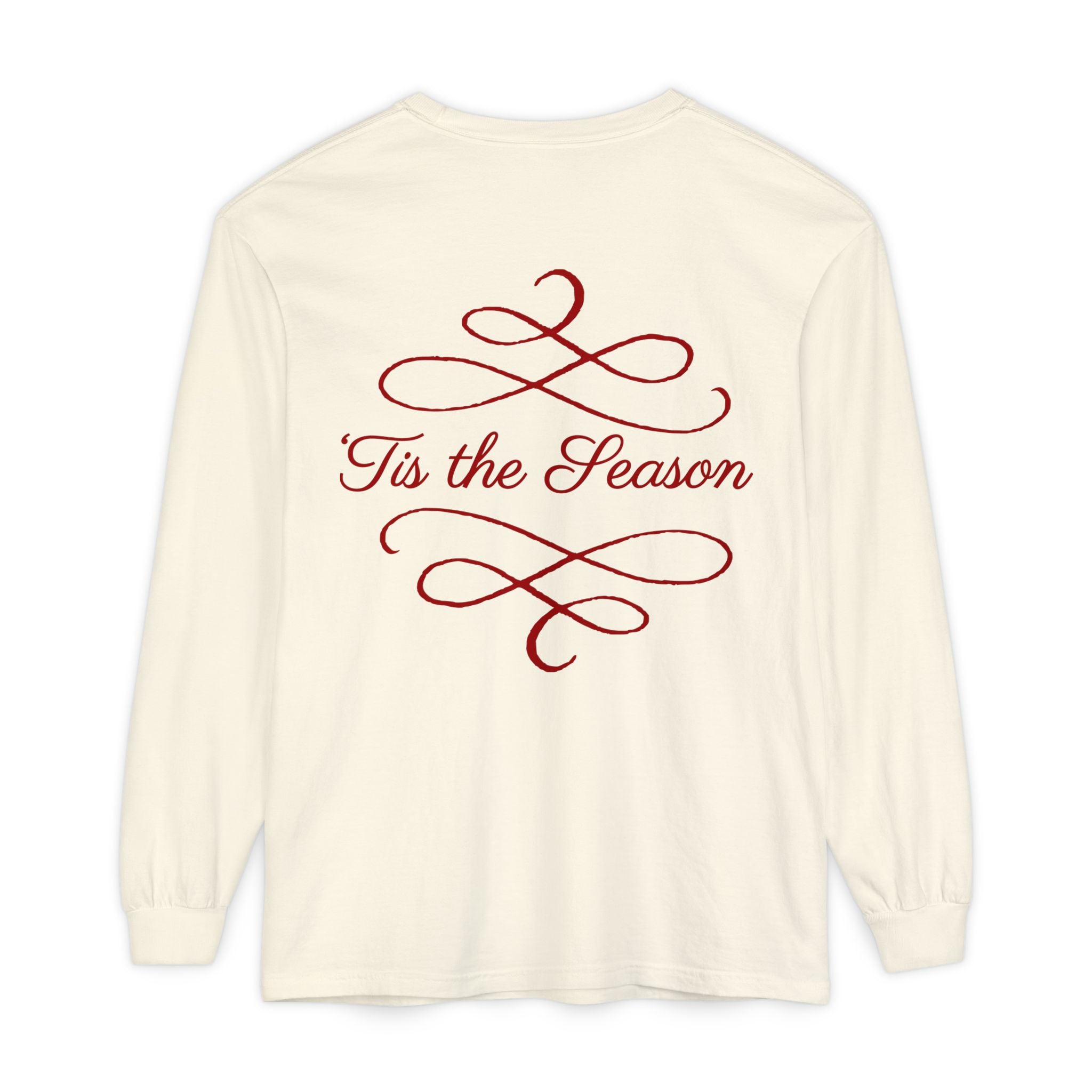 Christmas Family Scene Long Sleeve Tee — "Wrapped in Love This Christmas"