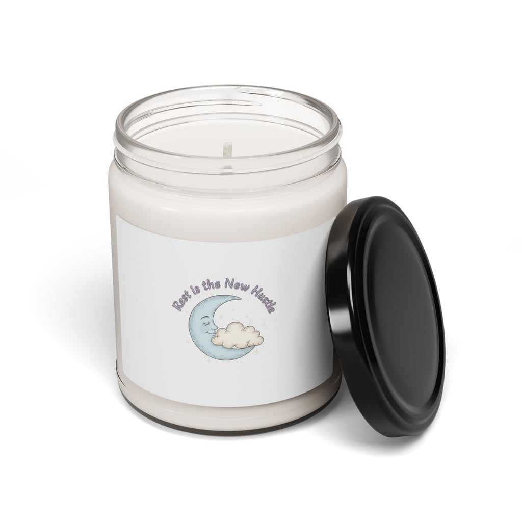 Rest Is The New Hustle Scented Soy Candle — Comfort & Relaxation (9oz)