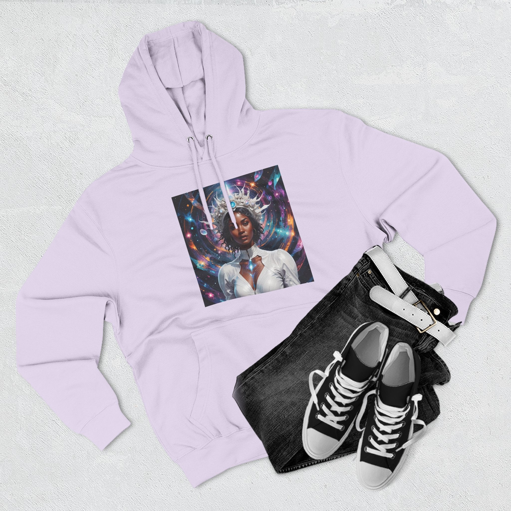 Stardust Soul Three-Panel Fleece Hoodie | Cosmic Art Pullover, Inspirational Gift, Unique Hoodie for Women, Spiritual Apparel, [...]