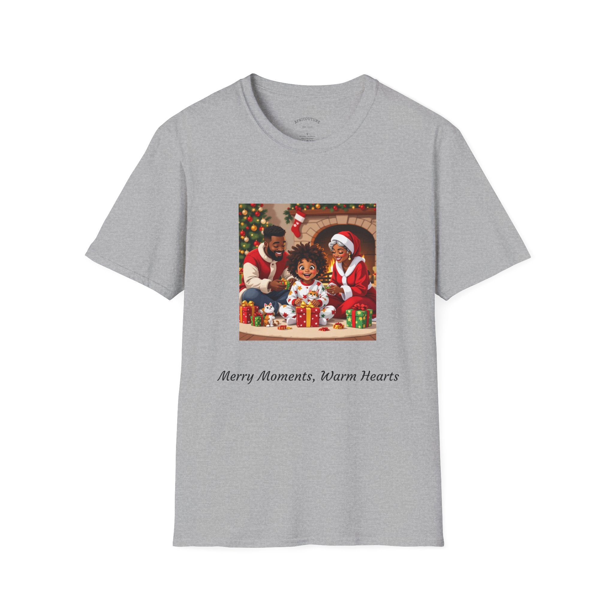 Christmas Family Moments T-Shirt | Softstyle Unisex Tee | Holiday Gift | Merry Moments | Warm Hearts