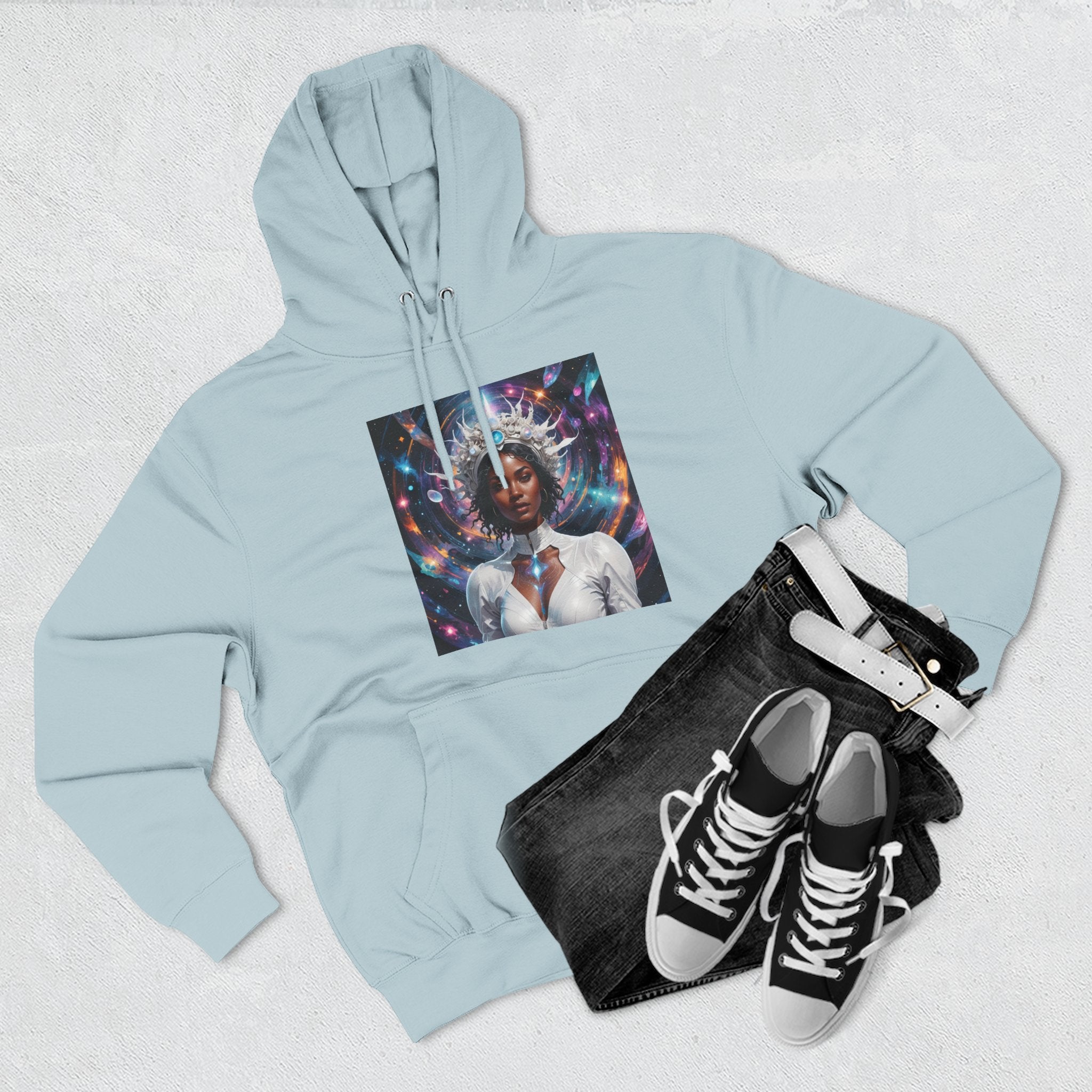 Stardust Soul Three-Panel Fleece Hoodie | Cosmic Art Pullover, Inspirational Gift, Unique Hoodie for Women, Spiritual Apparel, [...]
