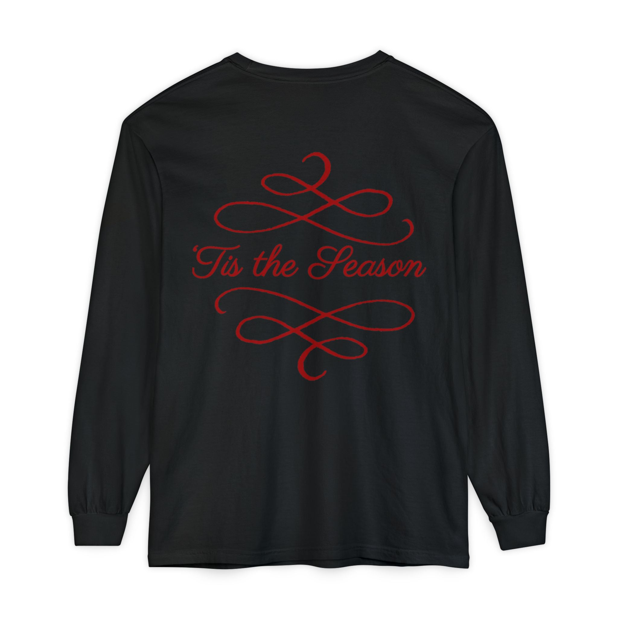 Christmas Family Scene Long Sleeve Tee — "Wrapped in Love This Christmas"