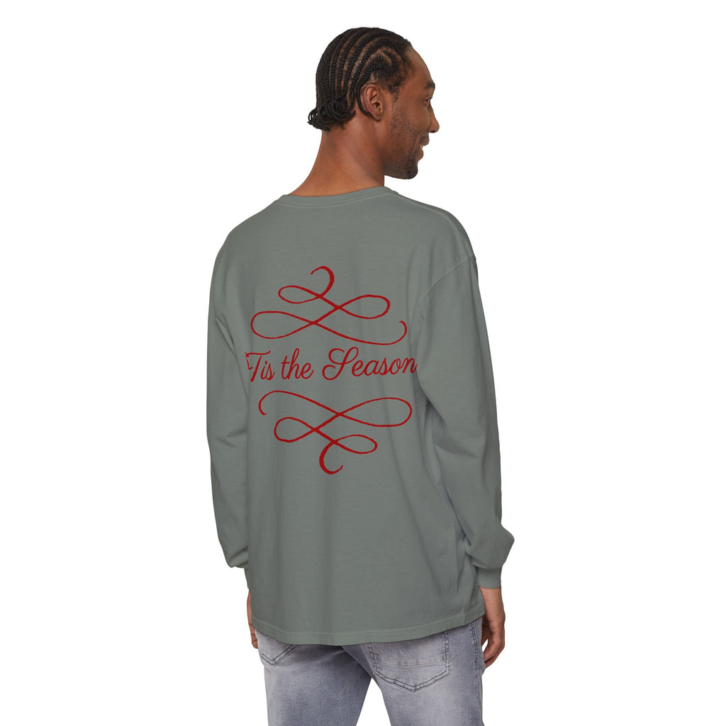 Christmas Family Scene Long Sleeve Tee — "Wrapped in Love This Christmas"