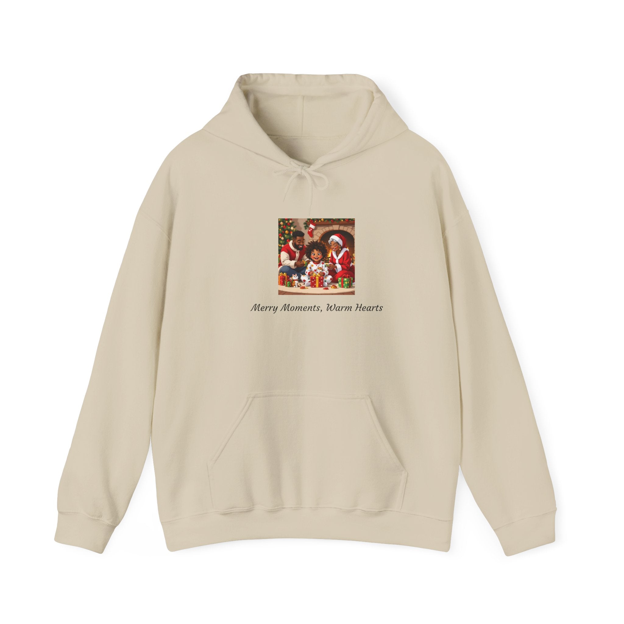 Cozy Holiday Sweatshirt | Merry Moments, Warm Hearts | Gift for Him, Her | Christmas Hoodie, Festive Apparel, Winter Wear