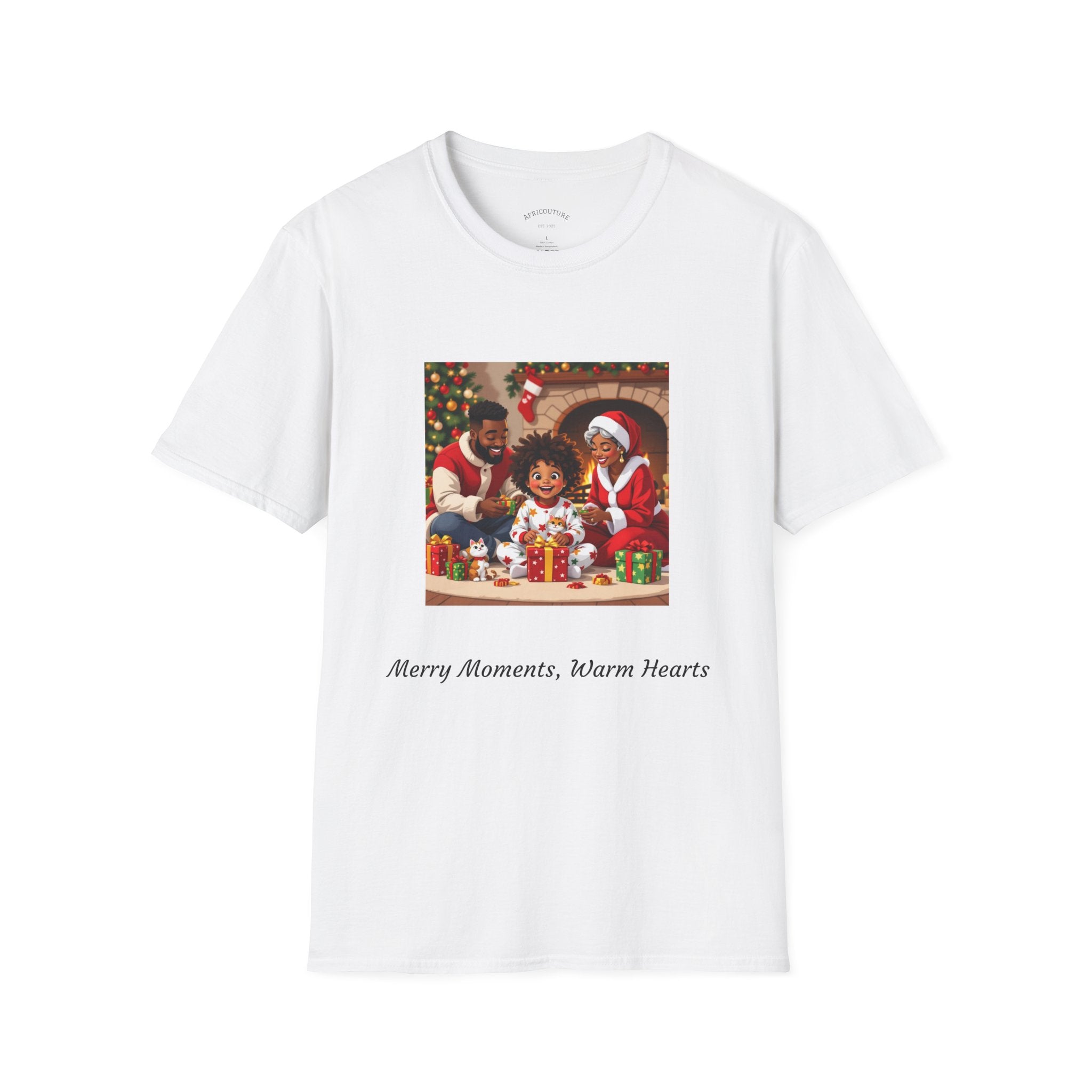 Christmas Family Moments T-Shirt | Softstyle Unisex Tee | Holiday Gift | Merry Moments | Warm Hearts