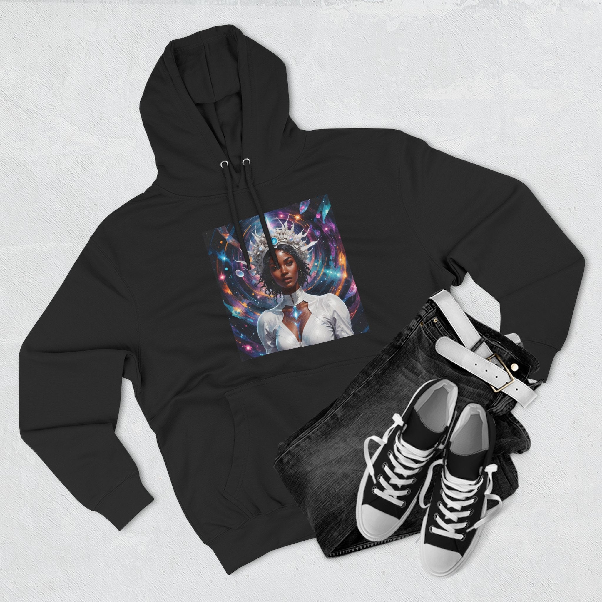 Stardust Soul Three-Panel Fleece Hoodie | Cosmic Art Pullover, Inspirational Gift, Unique Hoodie for Women, Spiritual Apparel, [...]