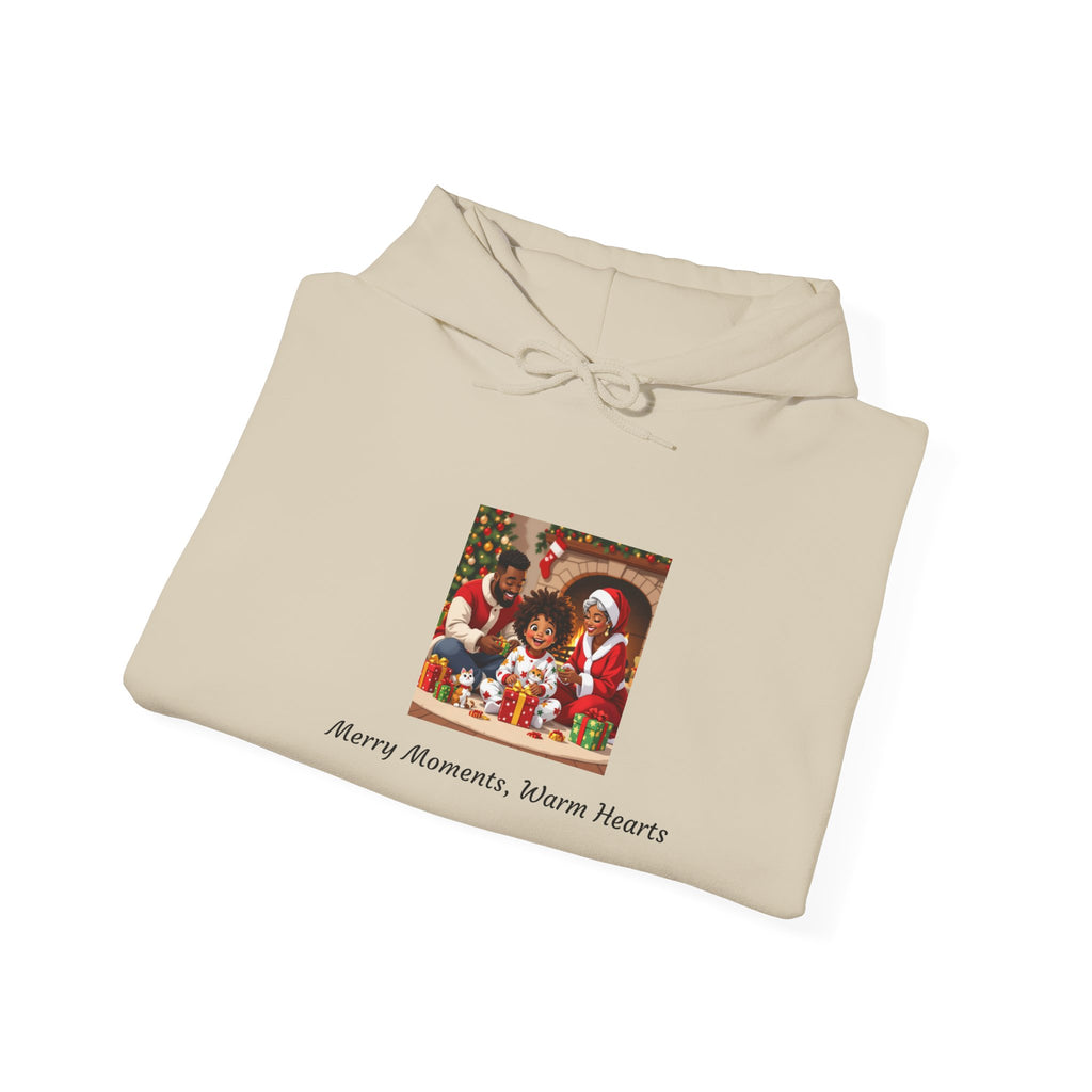 Cozy Holiday Sweatshirt | Merry Moments, Warm Hearts | Gift for Him, Her | Christmas Hoodie, Festive Apparel, Winter Wear