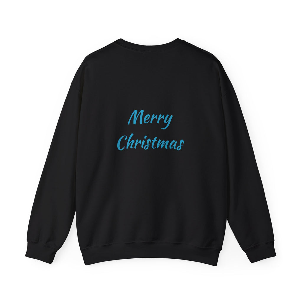 Christmas Sweatshirt - Blue Santa Claus Holiday Crewneck