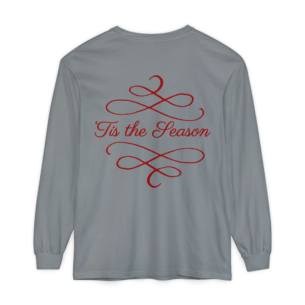 Christmas Family Scene Long Sleeve Tee — "Wrapped in Love This Christmas"