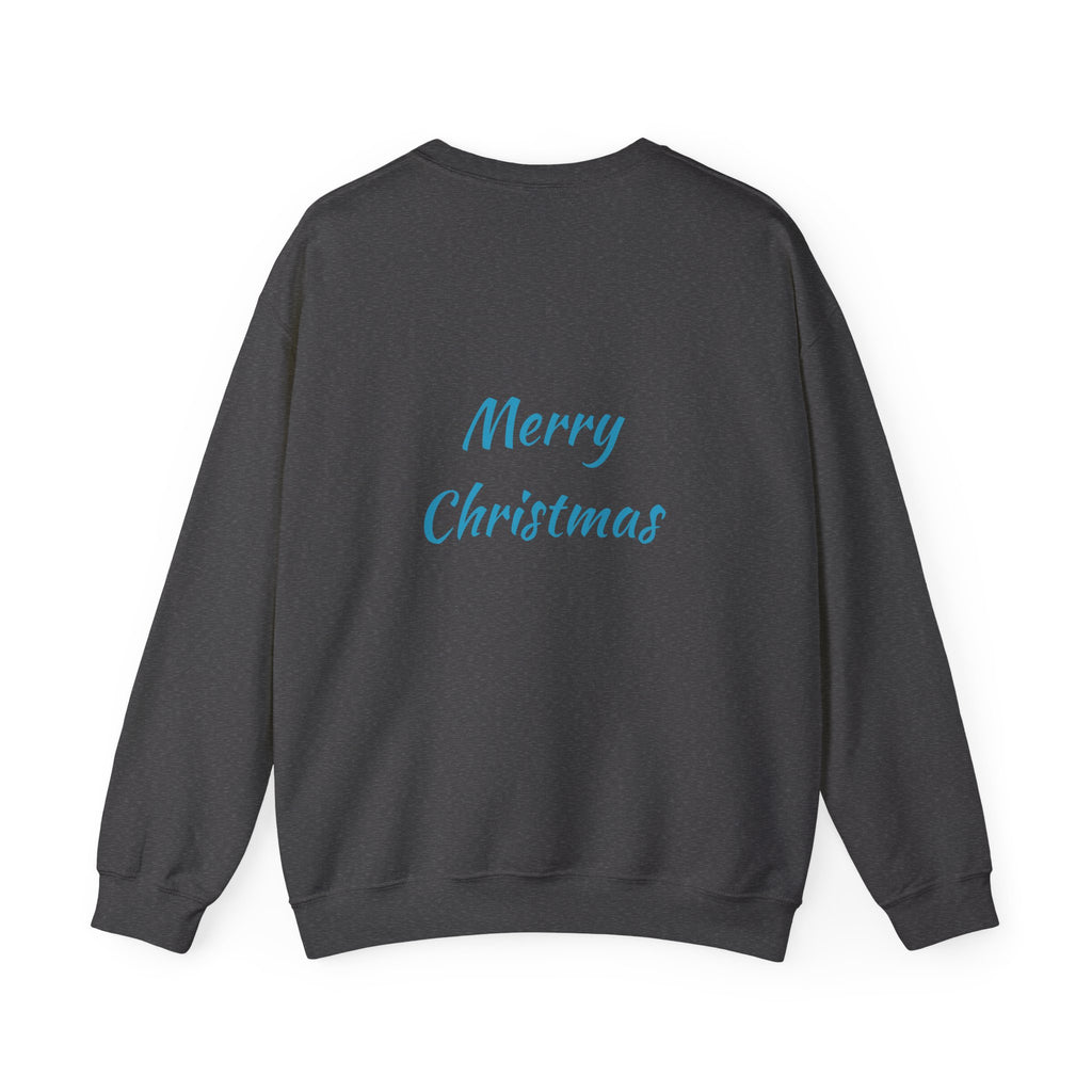 Christmas Sweatshirt - Blue Santa Claus Holiday Crewneck