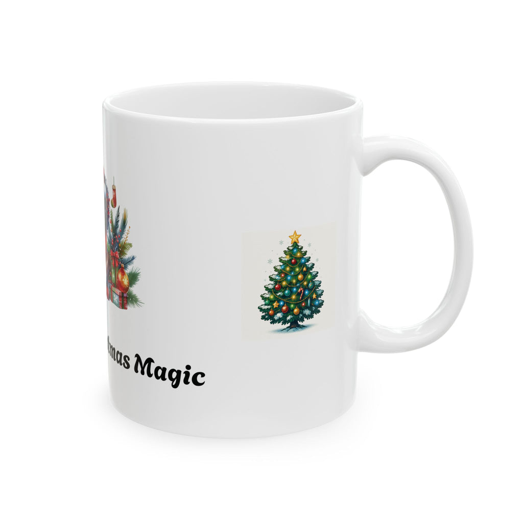 Festive "Black Girl Christmas Magic" Mug, Holiday Gifts, Seasonal Drinkware, Unique Ceramic Cup, Christmas Decor, Family Dinners