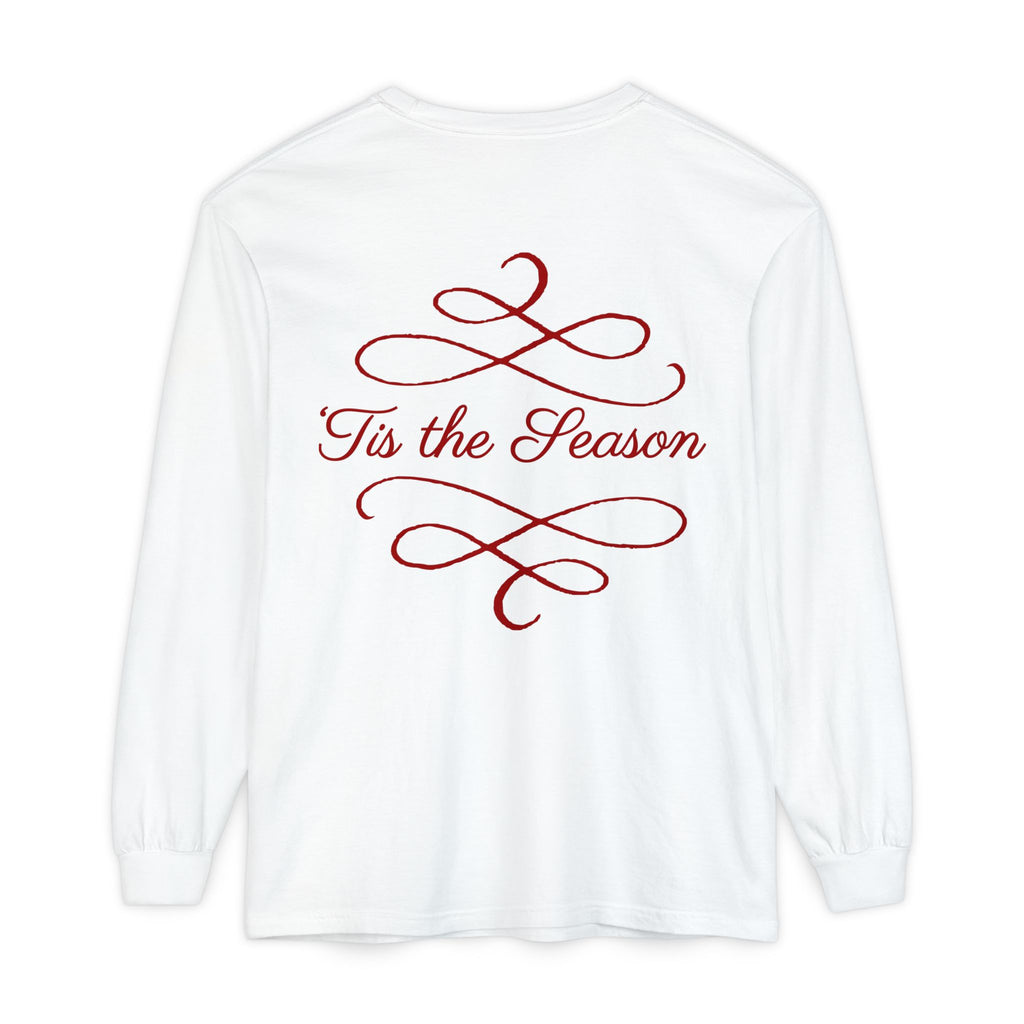 Christmas Family Scene Long Sleeve Tee — "Wrapped in Love This Christmas"