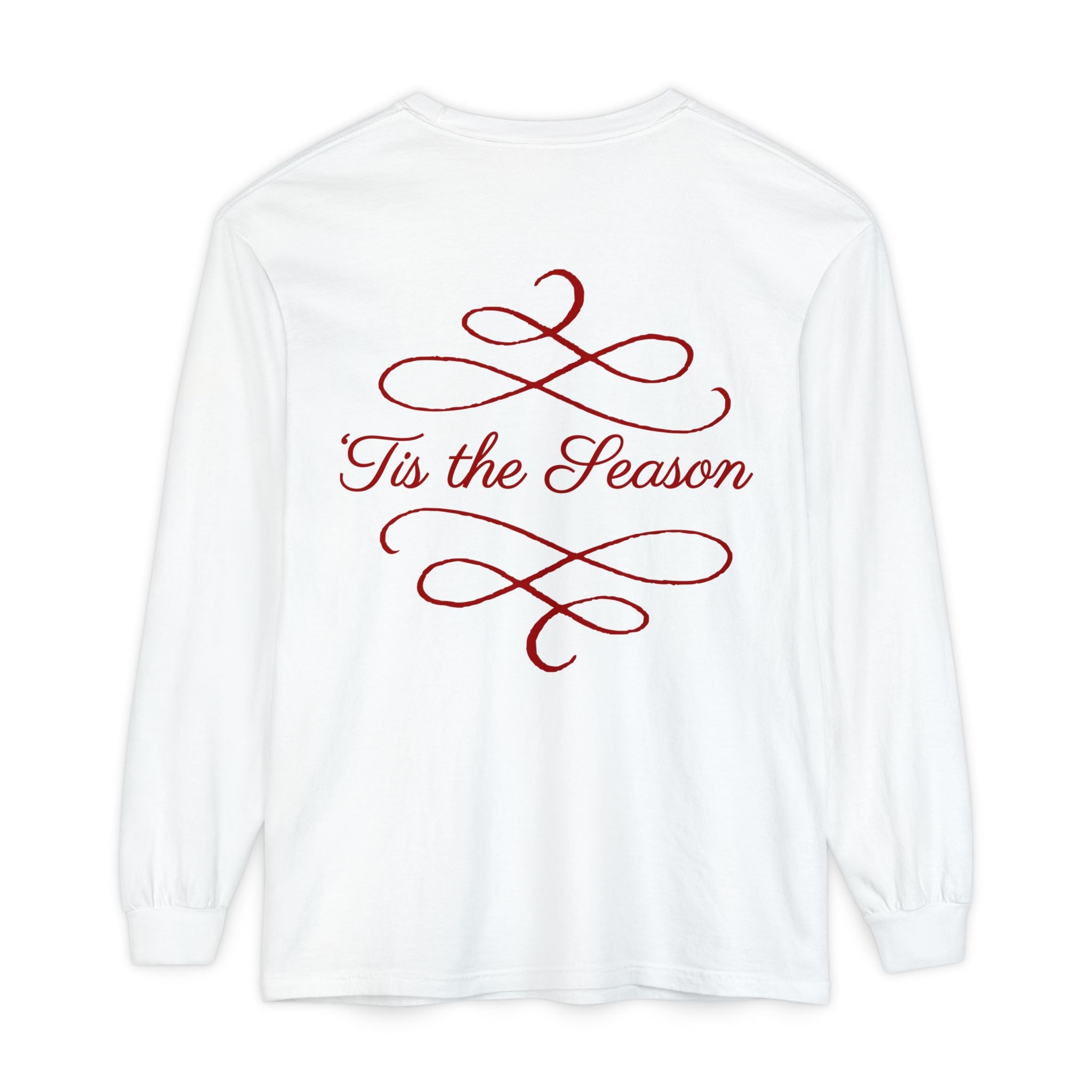 Christmas Family Scene Long Sleeve Tee — "Wrapped in Love This Christmas"